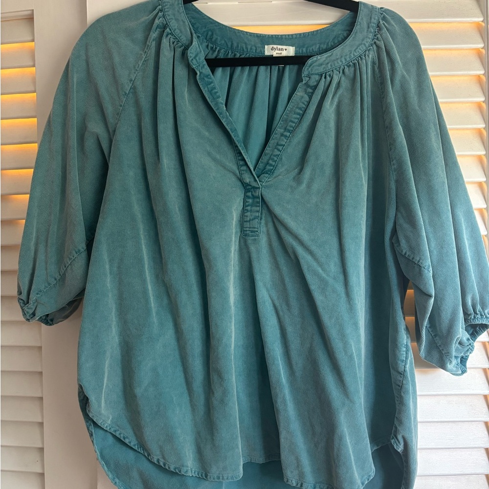 dylan Teal corduroy Blouse